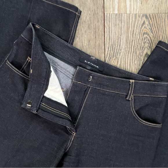 SOLD! Elie Tahari Tailored Denim Bootcut Trousers - Picture 7 of 9